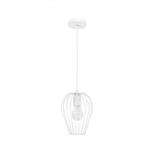 Nova Luce Sage - hanglamp - Ø 17 x 140 cm - wit
