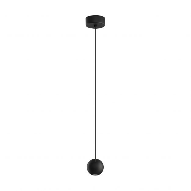 Nova Luce Nocci - hanglamp - Ø 5 x 158 cm - 4,5W LED incl. - zwart