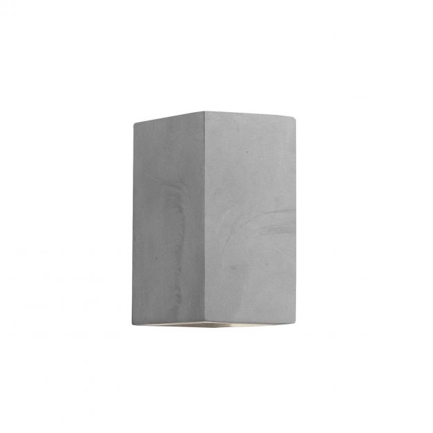 Nova Luce Cadmo - wandverlichting - 10,7 x 8,4 x 16 cm - 2 x 3W LED incl. - IP65 - grijs beton