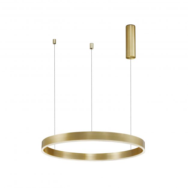 Nova Luce Motif - hanglamp - Ø 60 x 120 cm - 40W dimbare LED incl. - messing goud