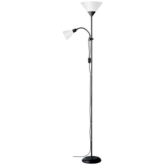 Brilliant Spari 4 - staanlamp - 180 cm - zwart, wit