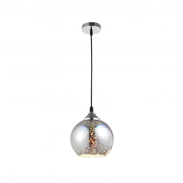 Nova Luce Bennett - hanglamp - Ø 28 x 120 cm - chroom