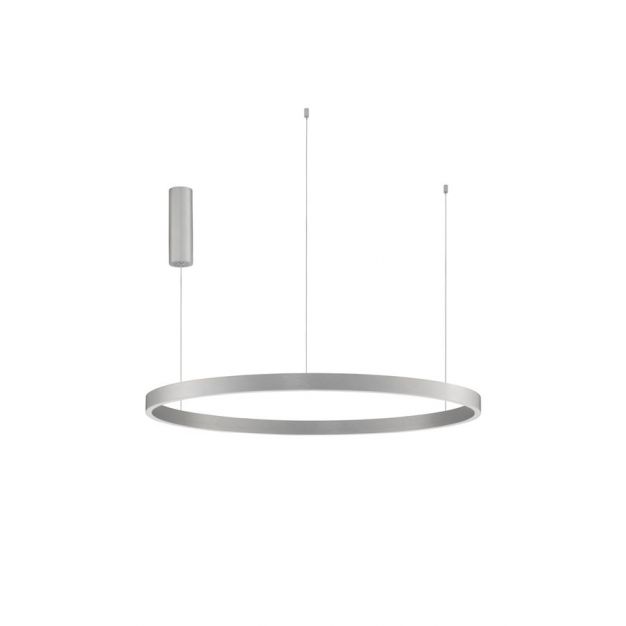 Nova Luce Elowen - hanglamp - Ø 98 x 150 cm - 106W dimbare LED incl. - zilver