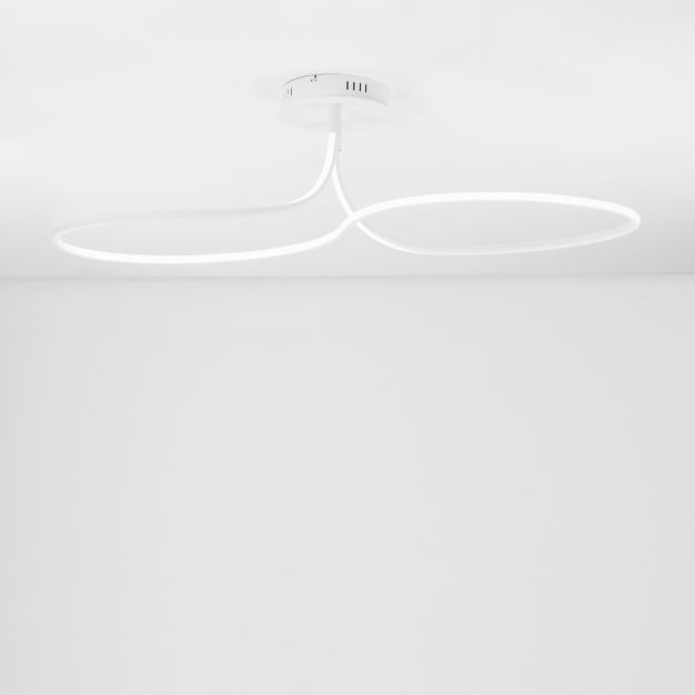 Nova Luce Fungo - plafondverlichting - Ø 102 x 30 cm - 47W dimbare LED incl. - zandwit