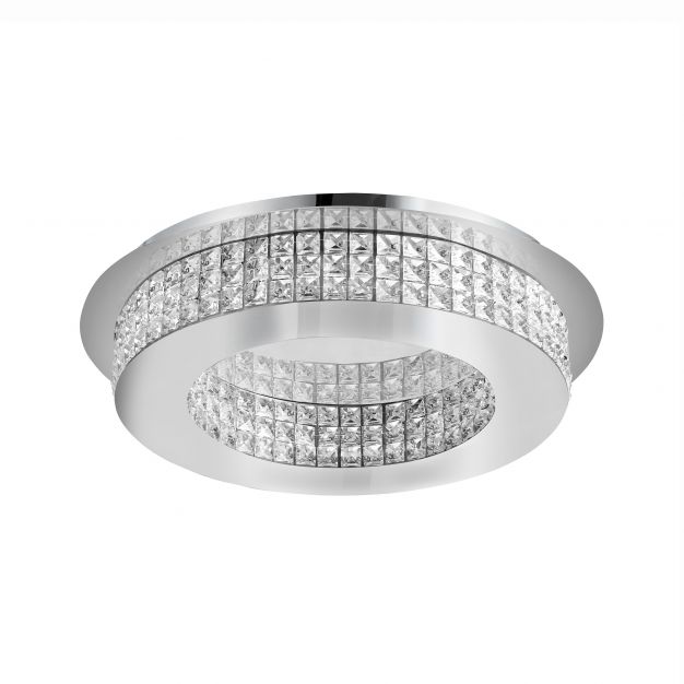 Nova Luce Zeffari - plafondverlichting - Ø 50 x 10,7 cm - 40W LED incl. - chroom