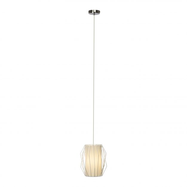 Brilliant Rodric - hanglamp - 25 x 138 cm - wit