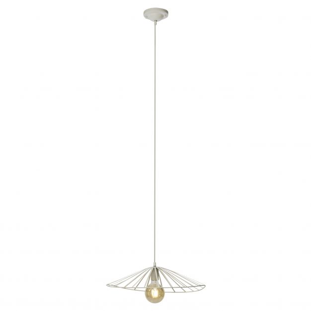 Brilliant Akola - hanglamp - 46 x 143 cm - wit