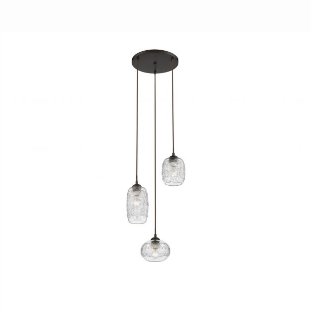 Nova Luce Devon - hanglamp - Ø 40 x 120 cm - transparant