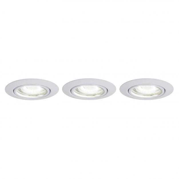 Brilliant Honor - set van 3 - Ø 90 mm, Ø 70 mm inbouwmaat - 5W LED incl. - wit - witte lichtkleur