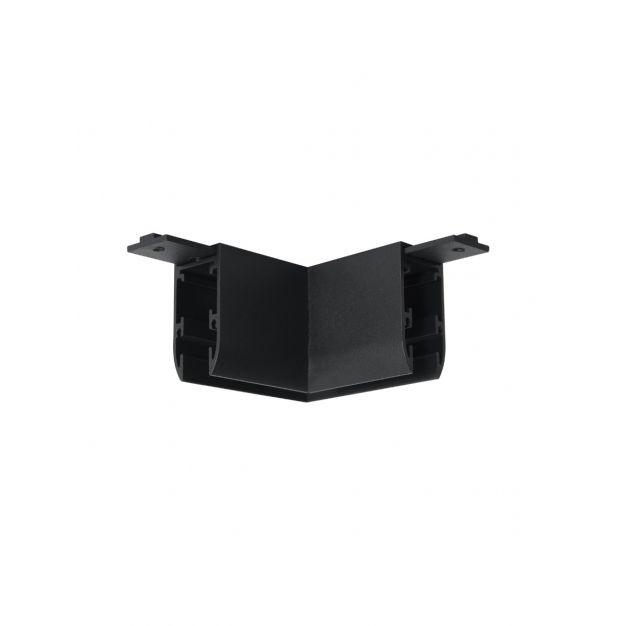 Nova Luce Ultra Slim - opbouw magnetische rail - horizontale 90 graden connector - 4,5 x 4,5 cm - zwart