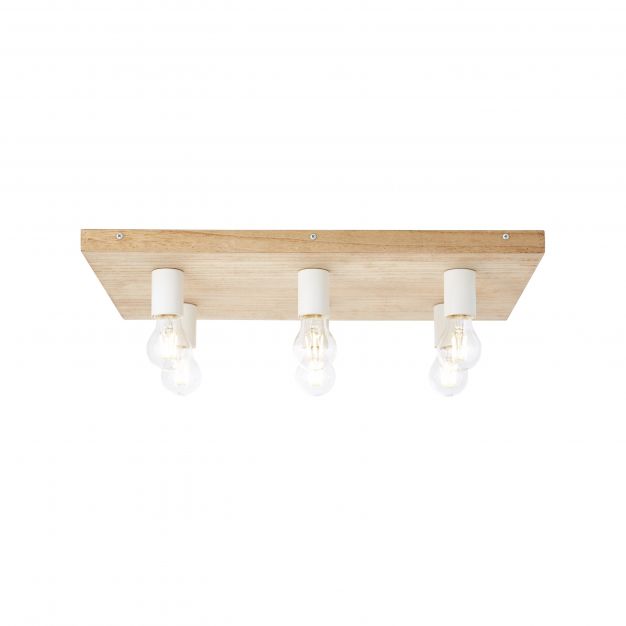 Brilliant Panto - plafondverlichting - 58 x 38 x 9,5 cm - lichtbruin