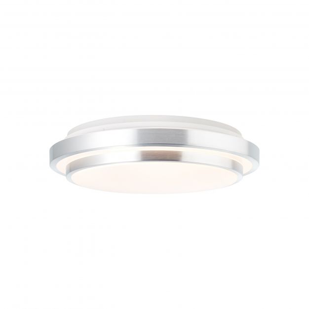 Brilliant Vilma - plafondverlichting RGB met afstandsbediening - Ø 51,5 x 15,5 cm - 32W dimbare LED incl. - wit en zilver
