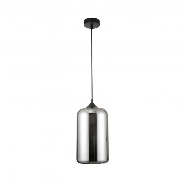 Nova Luce Savaz - hanglamp - Ø 17,5 x 120 cm - zwart en chroom (stockopruiming!)