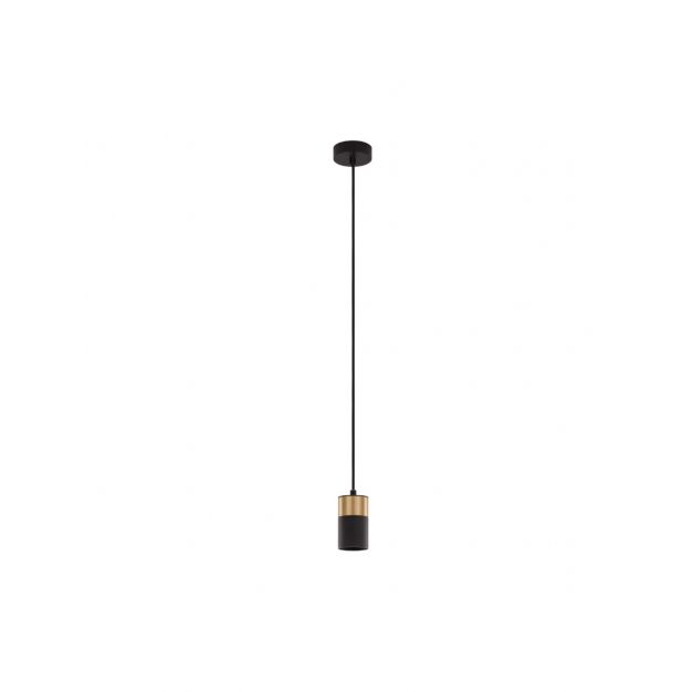Nova Luce Pogno - hanglamp - Ø 5,6 x 150 cm - zwart en goud