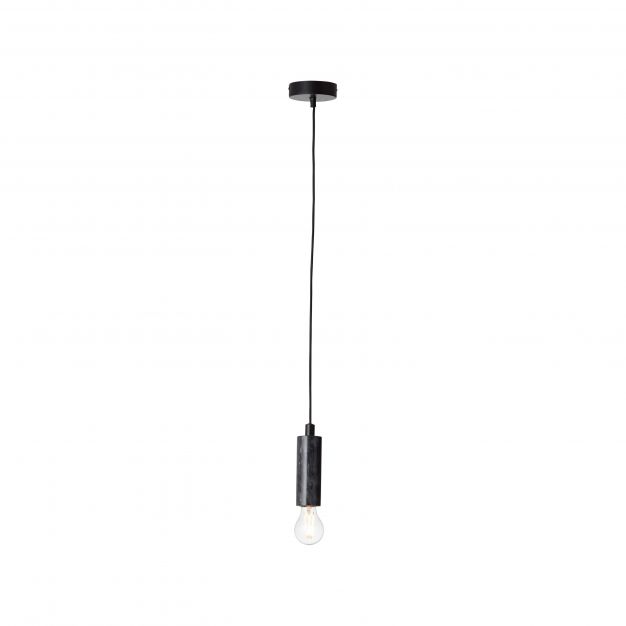 Brilliant Marble - hanglamp - Ø 11 x 139 cm - zwart