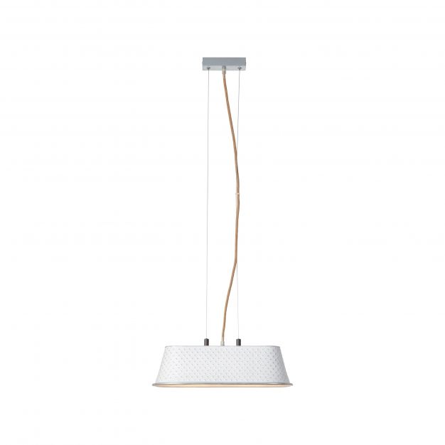Brilliant Sudo - hanglamp - 45 x 19,5 x 123 cm - wit hoogglans