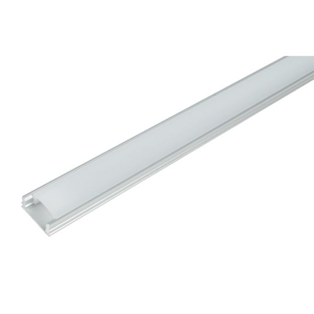 Elmark Elm718/1-1000 - aluminium profiel voor LED-strip met matte PVC-afdekking - opbouw - 1 meter lengte