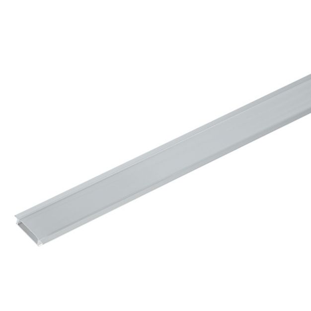 Elmark Elm6220/2-1000 - aluminium profiel voor LED-strip met mat PVC deksel - verzonken gemonteerd - 1 meter lengte