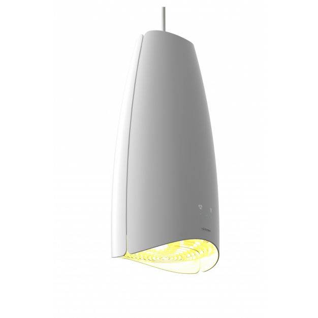 Airfree Lamp 80 - hanglamp met luchtreiniger - werkt tegen virussen, allergieën en meer - Ø 18,5 x 225 cm - 9W LED incl. - wit (stockopruiming!)