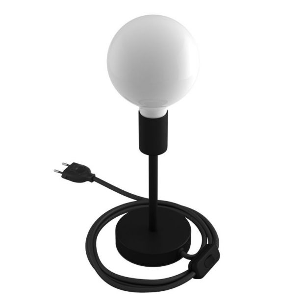 Creative Cables Alzaluce - tafellamp - Ø 12 x 24 cm - metaal - zwart