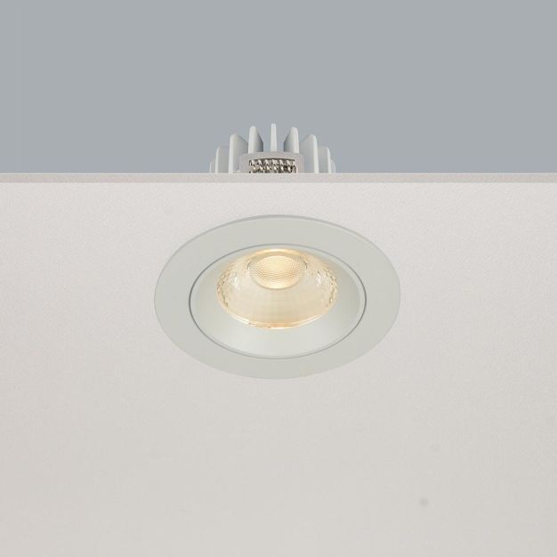 Artdelight Venice 2108 - inbouwspot - Ø 80 mm, Ø 68 mm inbouwmaat - 8W dimbare LED incl. - IP44 - wit