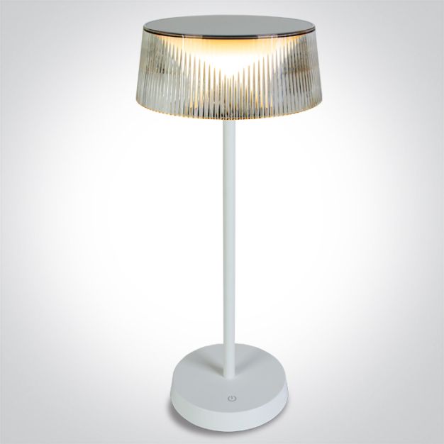 ONE Light Portable Table Lights - oplaadbare tafellamp - Ø 15,4 x 37 cm - 2W dimbare LED incl. - IP44 - wit