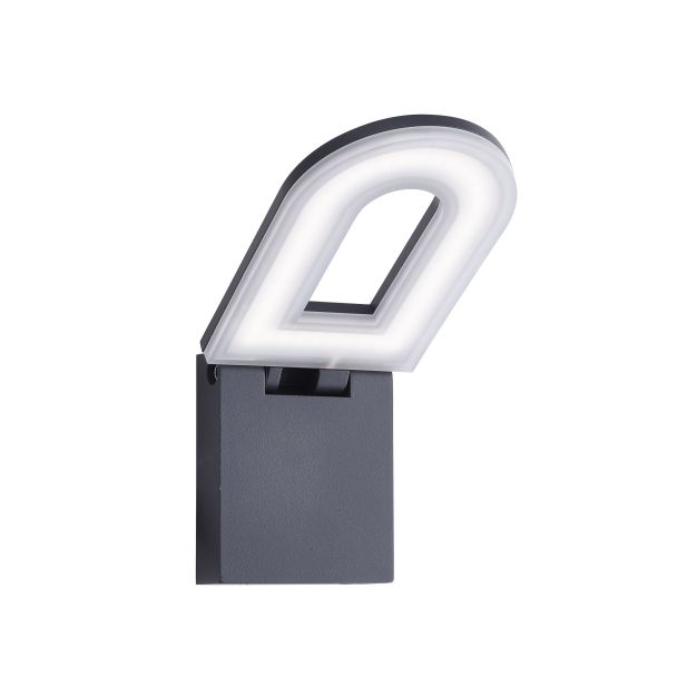 Searchlight Manhattan - buiten wandverlichting - 10 x 25 cm - 10W LED incl. - IP44 - donkergrijs