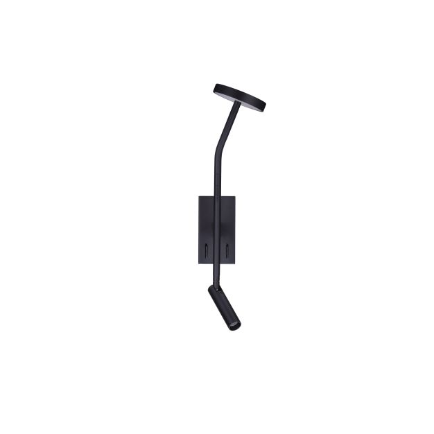 Nova Luce Logos - wandlamp - 10 x 46 x 12,5 cm - 9W LED incl. - zandzwart