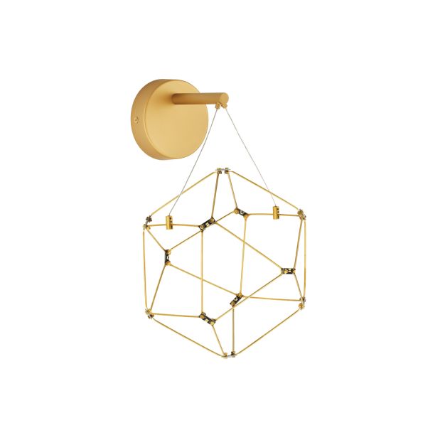 Nova Luce Nebula - wandlamp - 17 x 31 x 23,4 cm - 6W LED incl. - goud