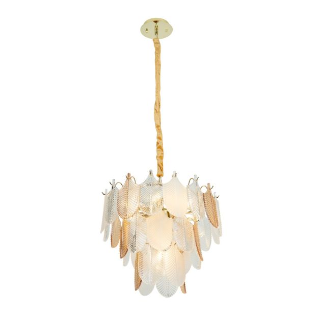 Maxlight Arwena - hanglamp - Ø 50 x 125 cm - goud