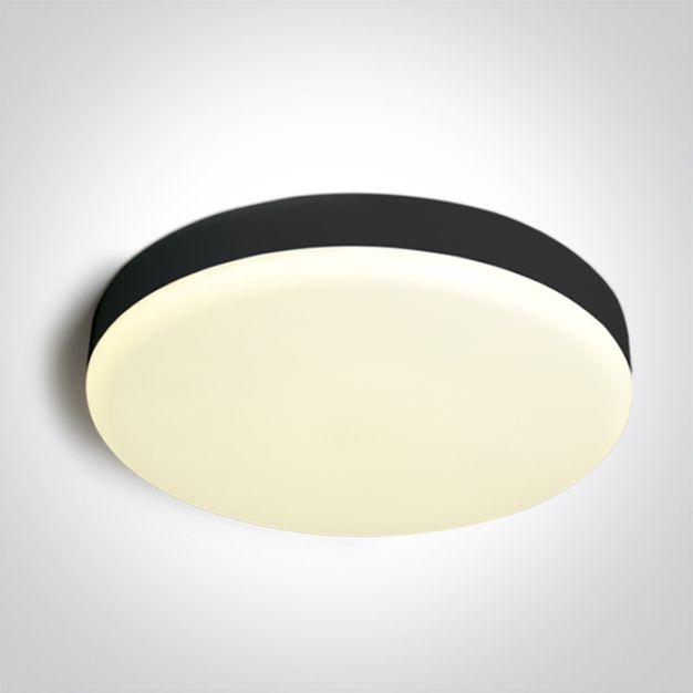ONE Light Plafo - plafondverlichting - Ø 35 x 5,5 cm - 35W LED incl. - IP65 - zwart