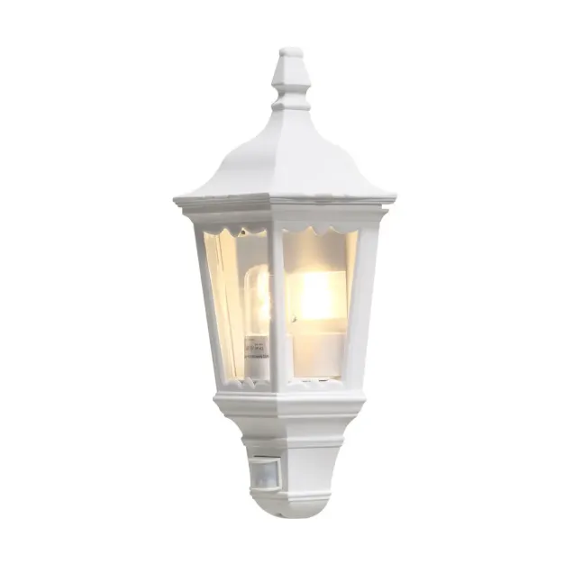Konstsmide Firenze - buiten wandlamp met sensor - 25 x 16 x 49,5 cm - IP43 - mat wit