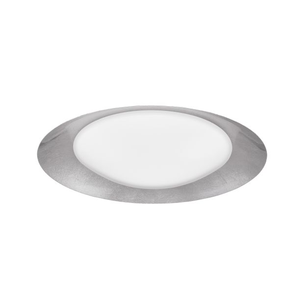 Nova Luce Zano - plafondverlichting - Ø 50 x 10 cm - 28W dimbare LED incl. - zilver en wit