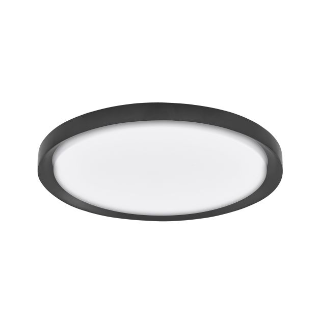 Nova Luce Troy - plafondverlichting - Ø 56 x 7,5 cm - 50W dimbare LED incl. - mat zwart en mat wit