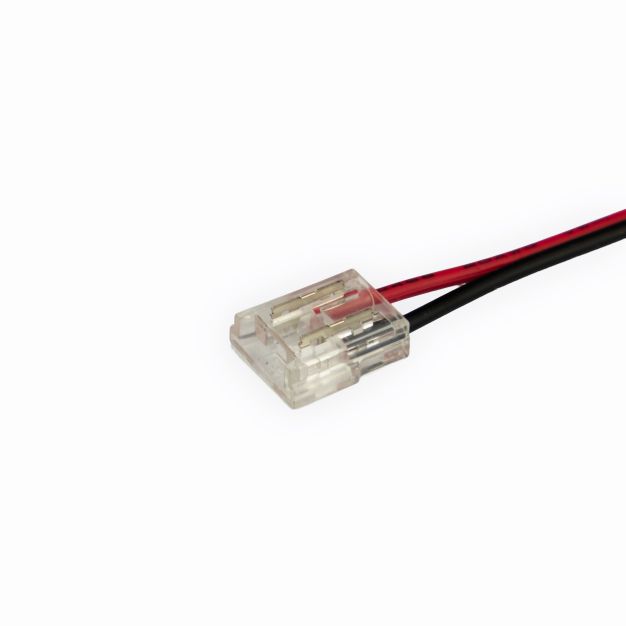 Lichtkoning - connector met 15cm kabel - 1,16 x 0,56 cm - voor enkelkleurige 10mm SMD LED strip