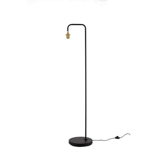 Artdelight Djano - vloerlamp - 30 x 23 x 150cm - zwart met goud