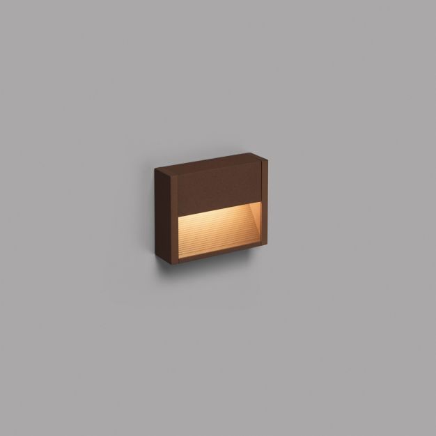 Faro Grada - wandverlichting - 15,7 x 4,6 x 12,8 cm - 3W LED incl. - IP54 - roestbruin