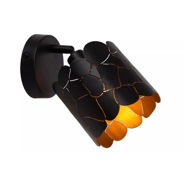 Lucide Almelo - wandlamp - Ø 12 x 20 cm - zwart