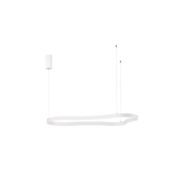 Nova Luce Dussa - hanglamp - 66 x 150 x 120 cm - 61W dimbare LED incl. - zandwit
