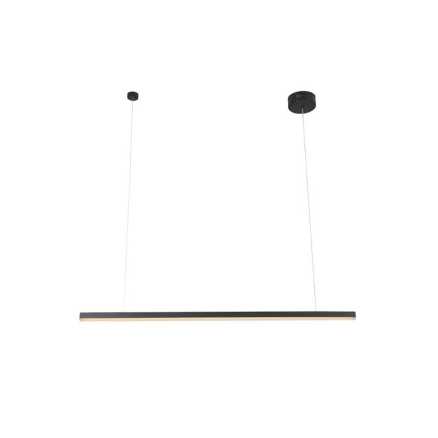 Maxlight Trio - hanglamp - 100 x 3,6 x 150 cm - 12W dimbare LED incl. - zwart