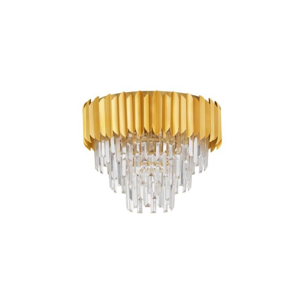 Nova Luce Magnolia - plafondlamp - Ø 50 x 39,5 cm - goud
