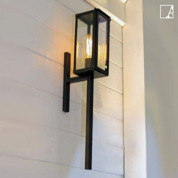 Authentage Vitrine Torch - buitenwandverlichting - 10 x 18 x 62 cm - IP43 - brons