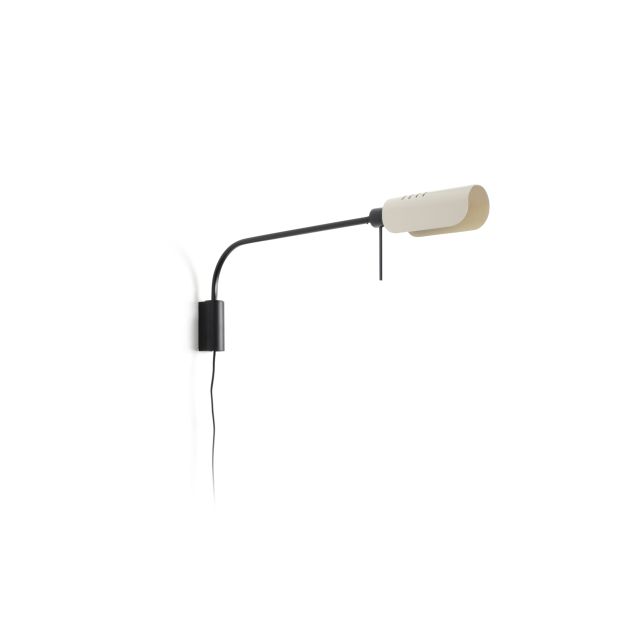 Faro Martinica XL - wandverlichting met schakelaar - 85.4 x 8 cm - zwart en beige