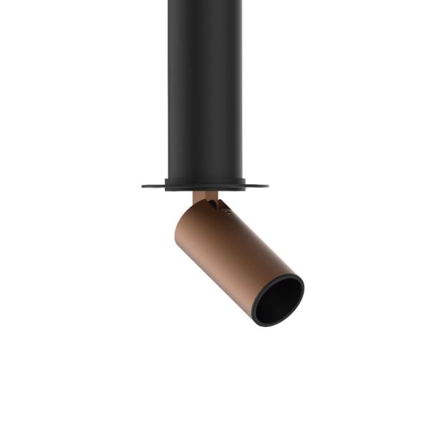VK Lighting Coko - randloze opbouwspot met inbouwrozet - Ø 3,5 x 7,3 cm - Ø 50 mm inbouwmaat - 6W LED incl. - brons