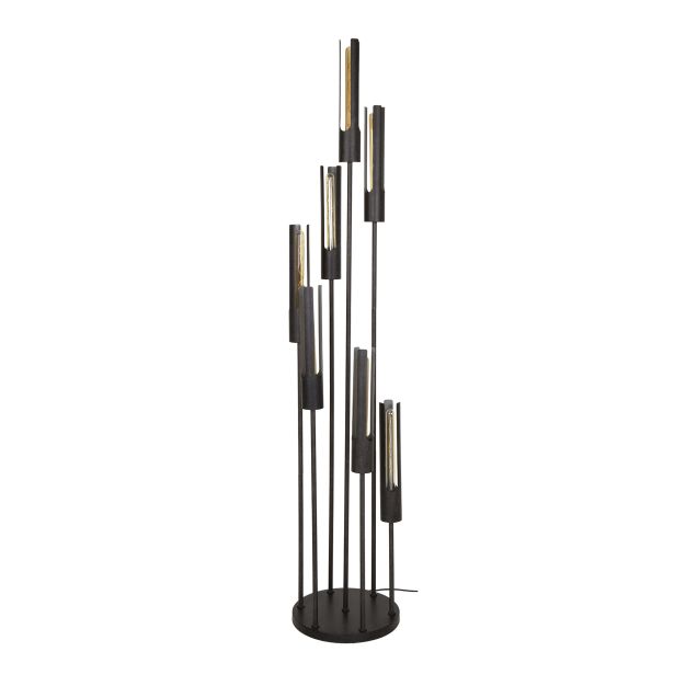 Vico Tube - vloerlamp - 186 cm - zwart