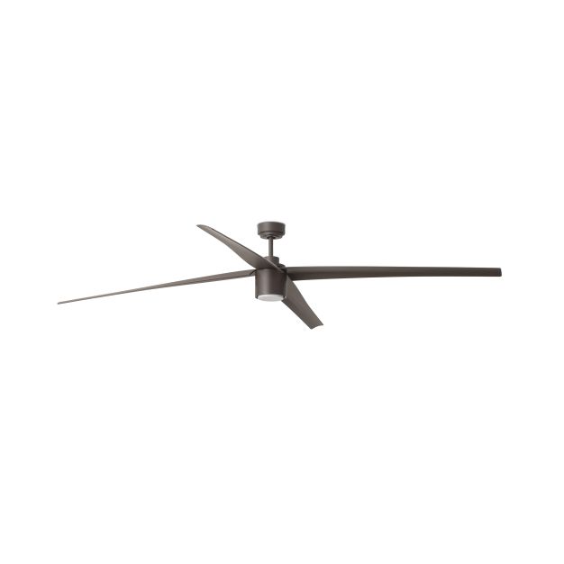 Faro Attos - plafondventilator met licht en afstandsbediening - Ø 213 cm - 18W dimbare LED incl. - bruin