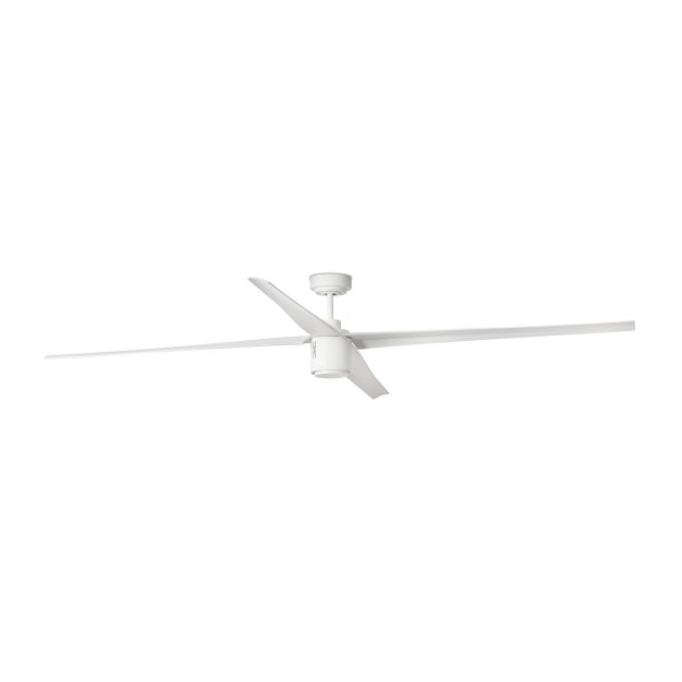 Faro Attos - plafondventilator met licht en afstandsbediening - Ø 213 cm - 18W dimbare LED incl. - wit