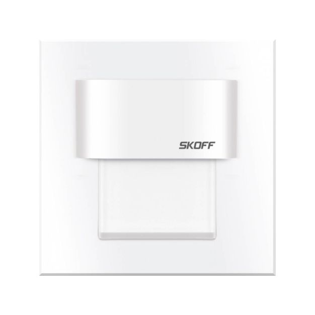 Skoff Tango Mini LED - inbouw wandverlichting - 60 x 60 mm - 0,4W LED incl. - 10Vdc - wit - 4000K