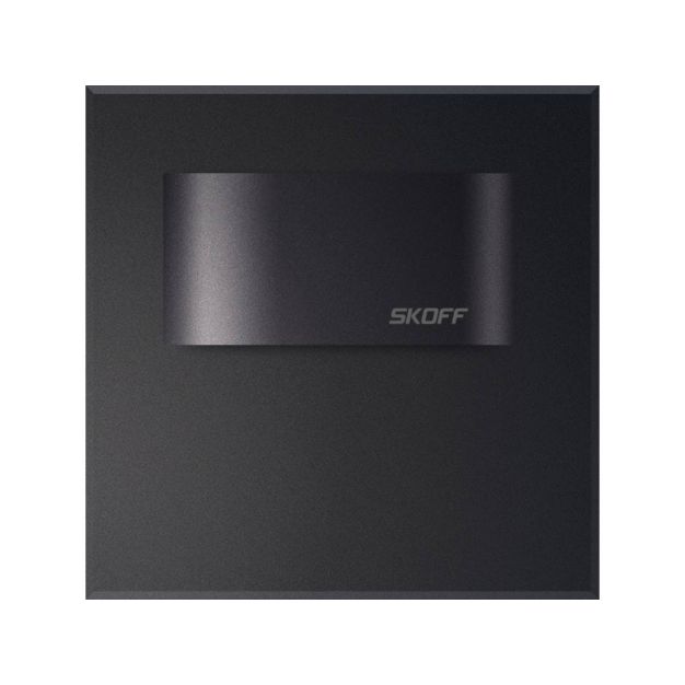 Skoff Tango Mini Short LED - inbouw wandverlichting - 60 x 60 mm - 0,4W LED incl. - 10Vdc - zwart - 6500K