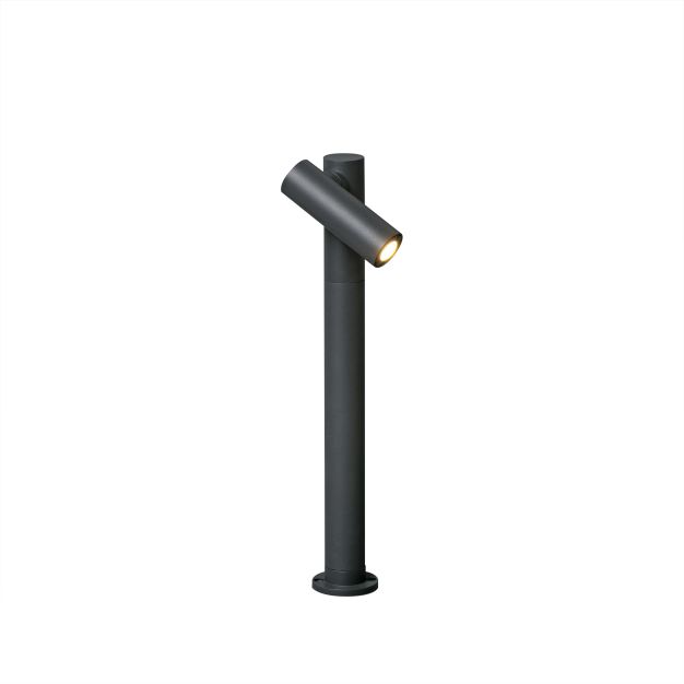 Faro Spy-2 - tuinpaal - 9,5 x 6,5 x 43,5 cm - 6W LED incl. - IP65 - donkergrijs